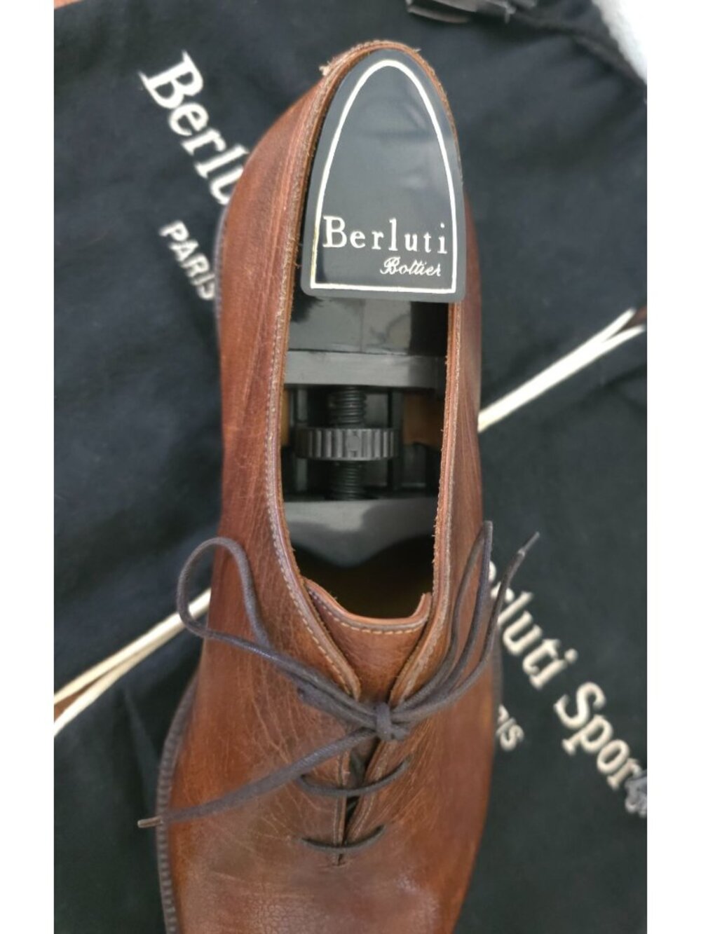 Berluti Richelieu 349 Olga Norwegian Welt Brown Leather Oxford Shoes 7.5 UK - Picture 9 of 13
